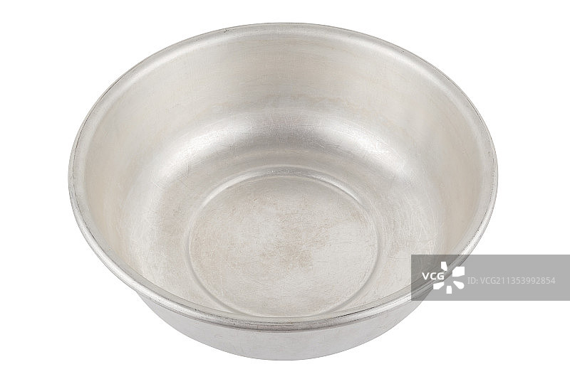 白色背景上的空碗特写图片素材