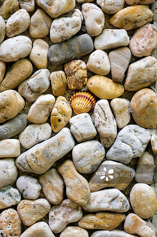 西班牙罗克塔斯德马尔鹅卵石全景拍摄图片素材