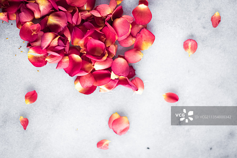 大理石上的花瓣俯视图图片素材