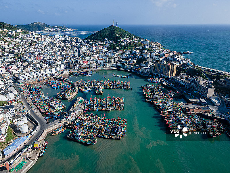 浙江省，舟山市，嵊泗县，嵊山岛，百年渔场码头图片素材