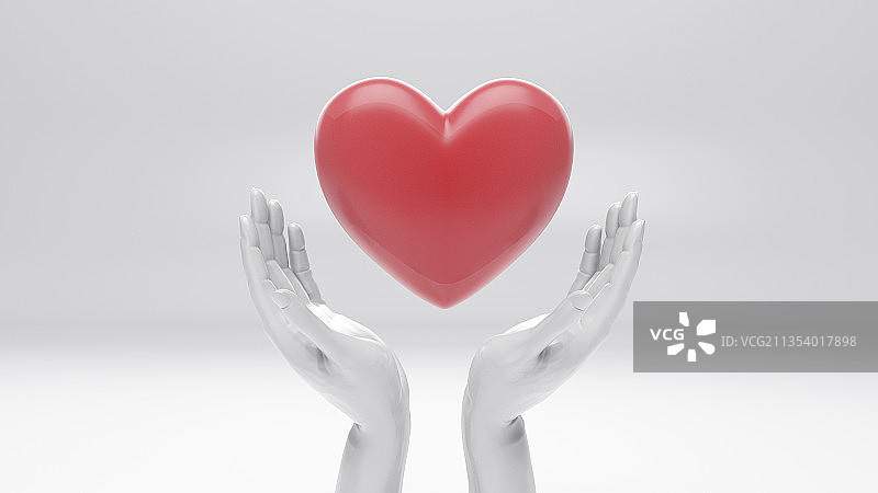 手捧爱心手势图片素材