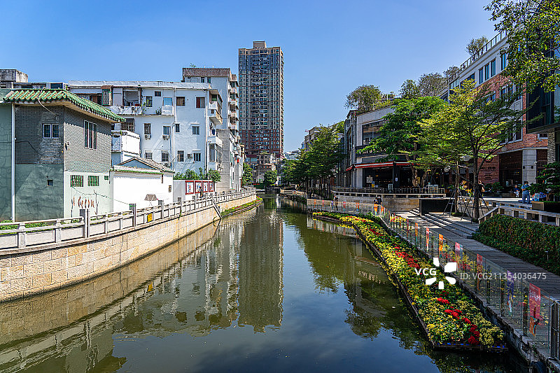 中国广州永庆坊旅游区古建筑街道景观图片素材