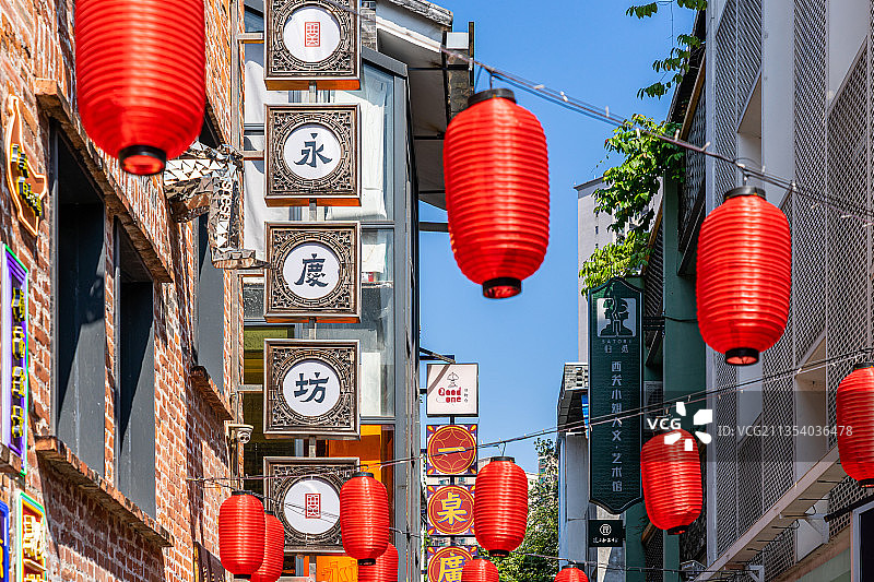 中国广州永庆坊旅游区古建筑街道景观图片素材