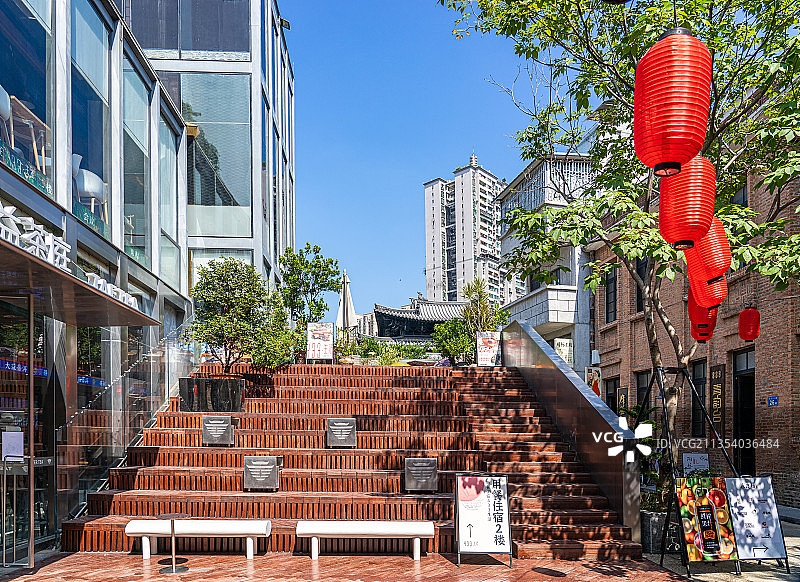 中国广州永庆坊旅游区古建筑街道景观图片素材