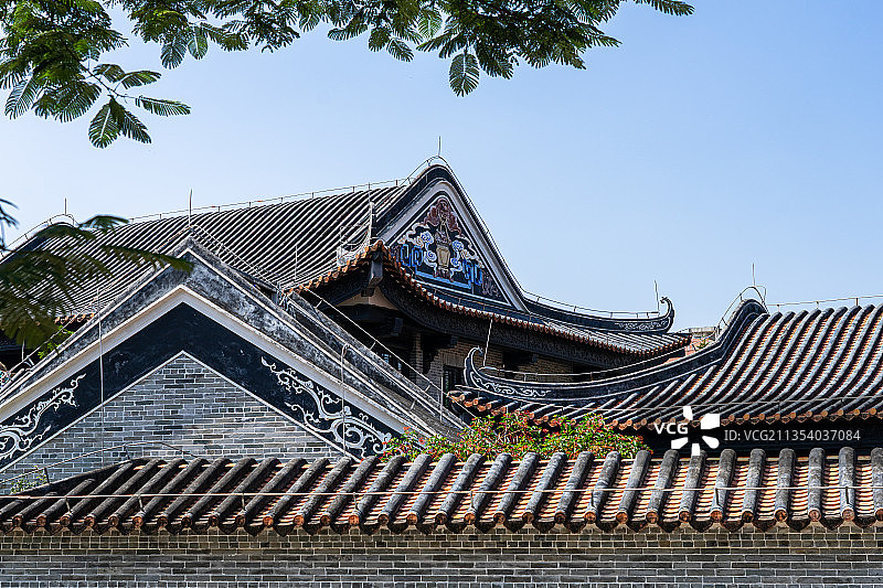 中国广州粤剧艺术博物馆古建筑景观图片素材