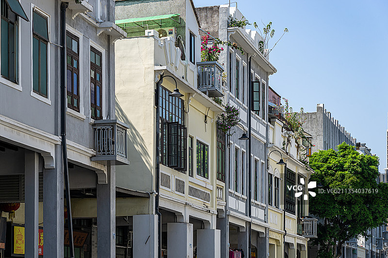 中国广州恩宁路永庆坊骑楼建筑景观图片素材