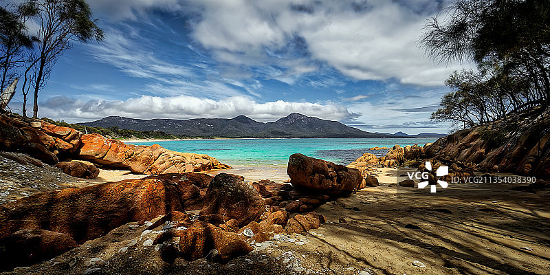 澳大利亚酒杯湾海景风光图片素材