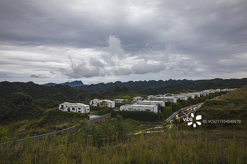 中国贵州大方油杉河景区崔苏坝国际露营基地图片素材