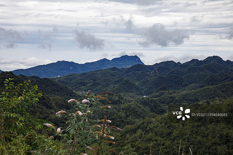 中国贵州大方油杉河景区崔苏坝国际露营基地图片素材