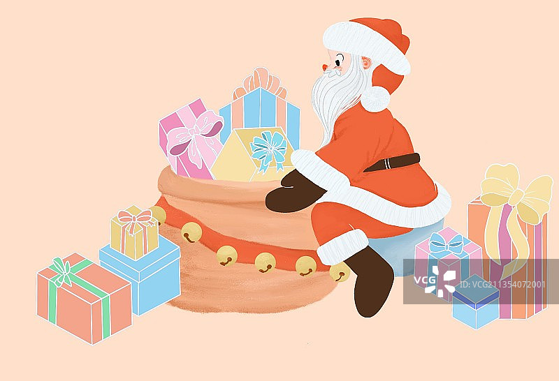 圣诞老人与礼物图片素材