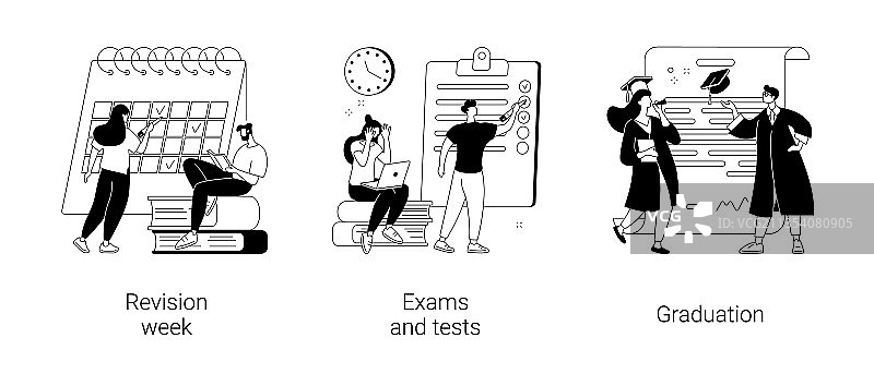 学校和大学活动抽象概念图片素材