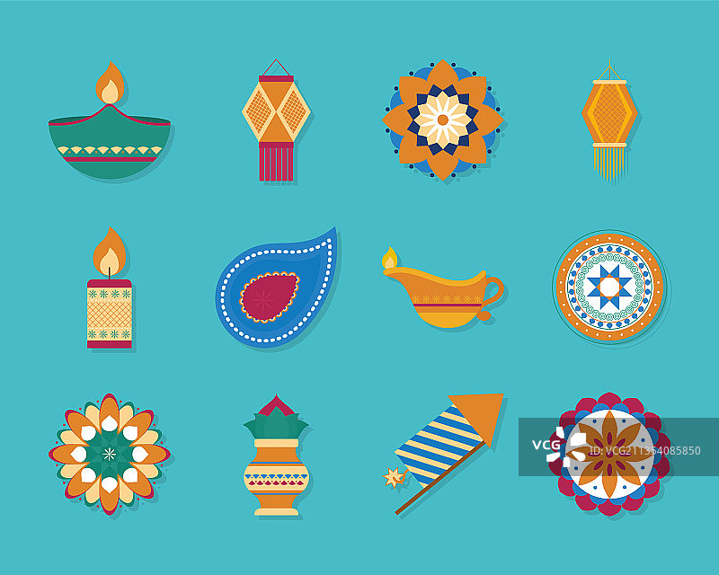 排灯节图标合集图片素材