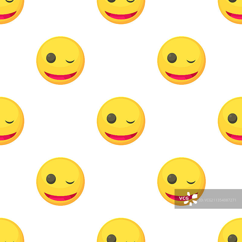眨眼笑脸无缝图案图片素材