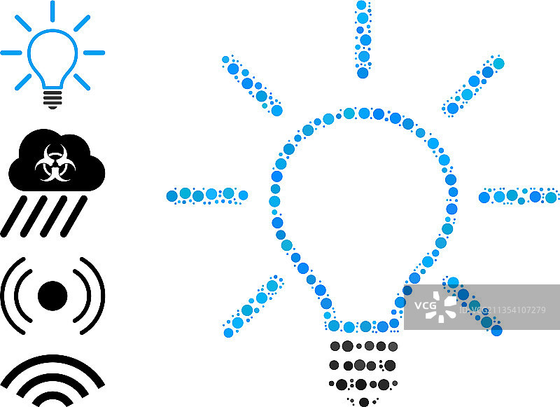 圆点光 बल्ब马赛克和赠品图片素材
