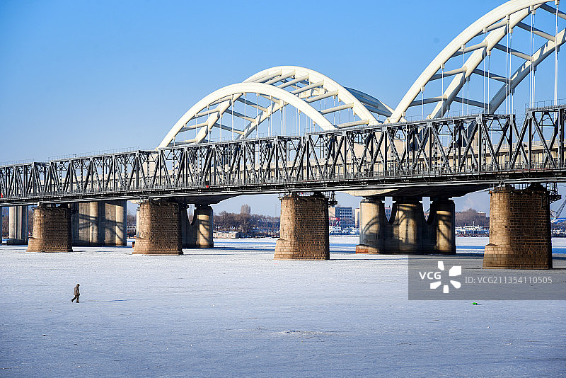 冬天的松花江图片素材