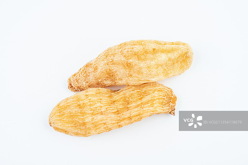 白背景上的中药材天麻干图片素材