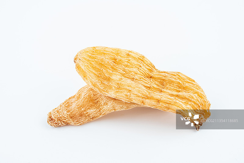 白背景上的中药材天麻干图片素材
