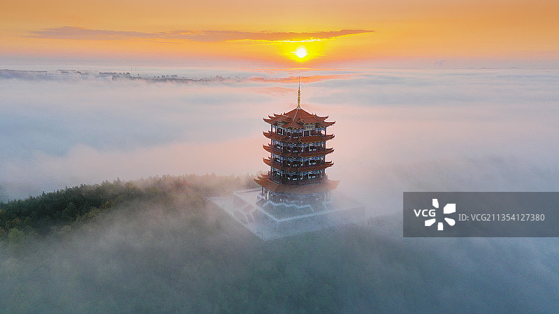 航拍城市风光图片素材