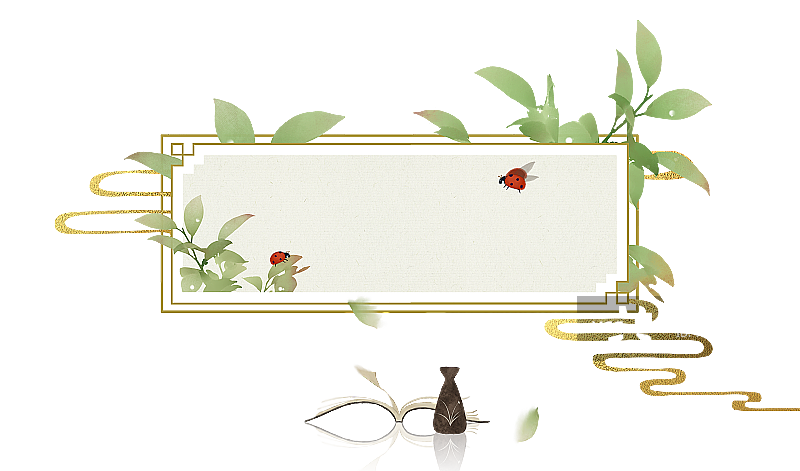 惊蛰中式边框素材图片素材