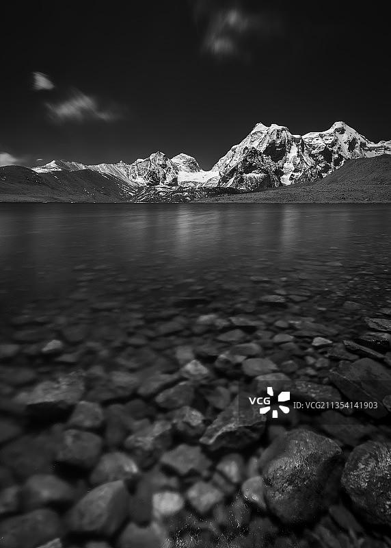 印度锡金邦湖泊天空美景图片素材