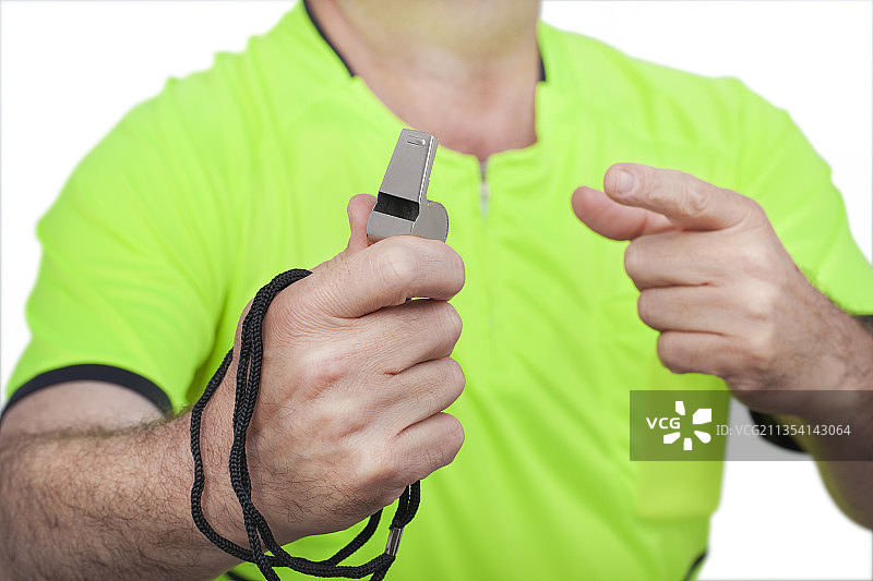 带哨子的裁判图片素材