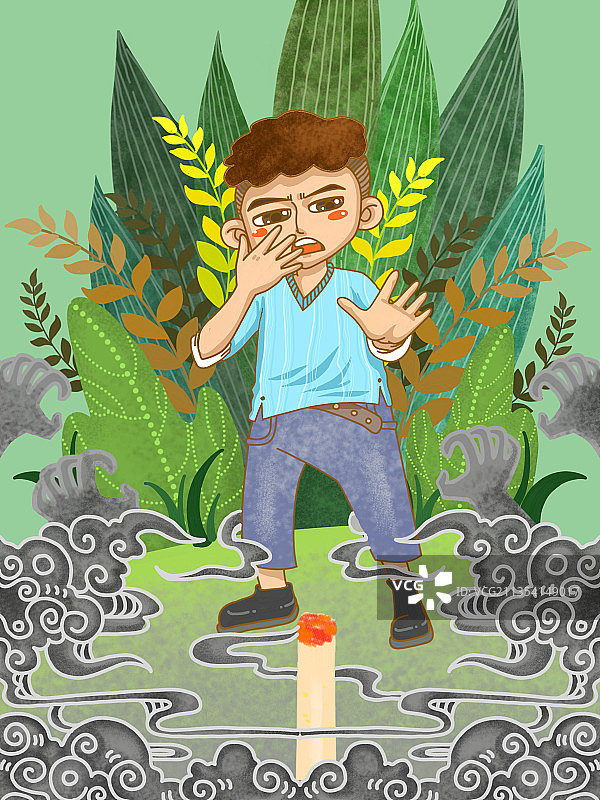 拒绝二手烟吸烟有害健康禁烟日图片素材