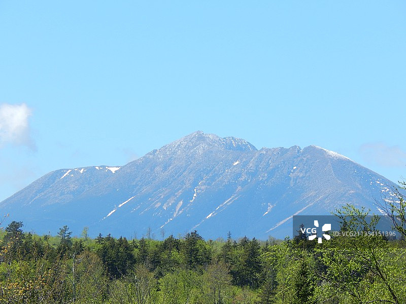 湛蓝天空下的山景图片素材