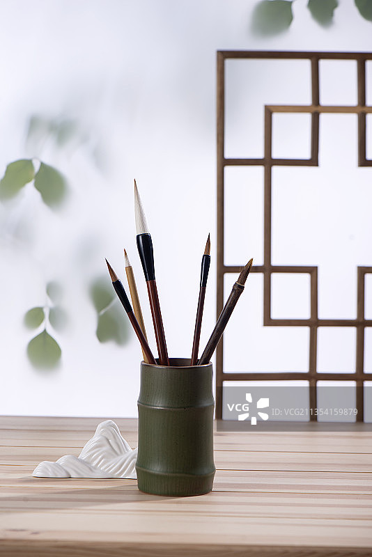 毛笔，书法，文房四宝图片素材