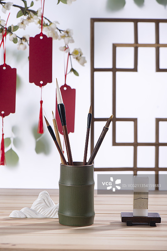 毛笔，书法，文房四宝图片素材