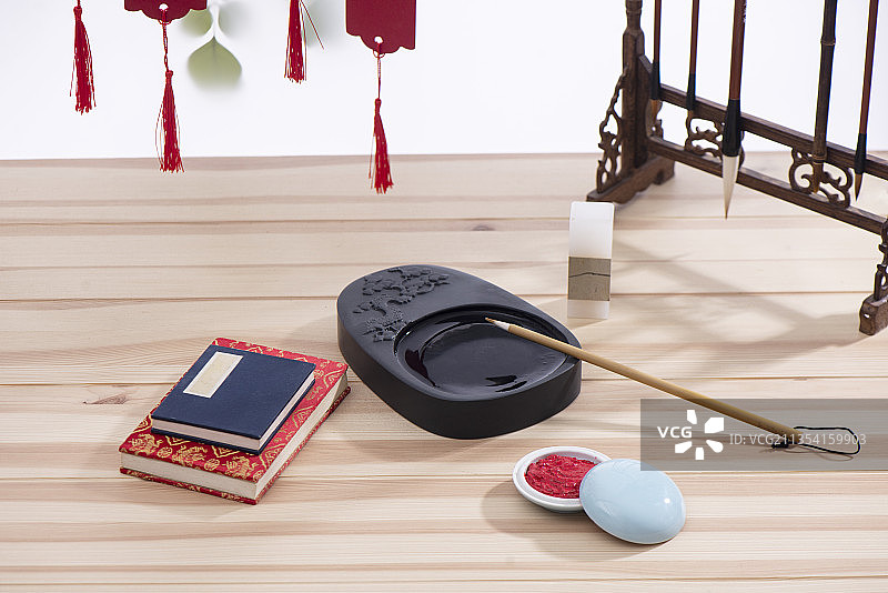 毛笔，书法，文房四宝图片素材