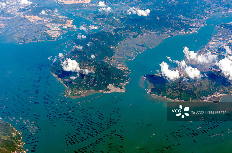 俯瞰宁德福安海岛图片素材