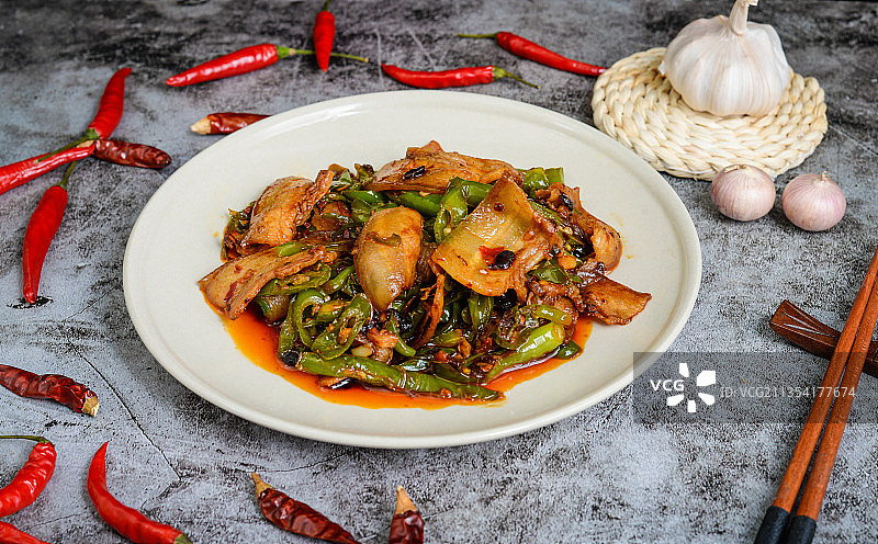 小青椒回锅肉图片素材