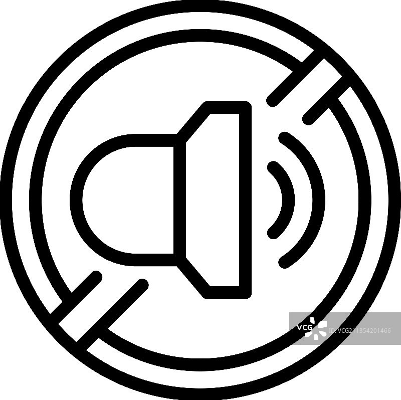 耳塞静音图标轮廓听觉图片素材