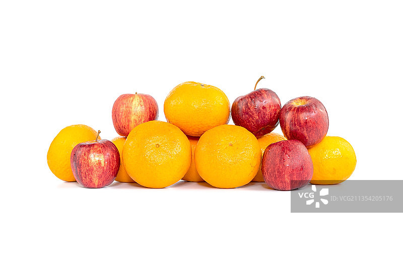 白色背景下的水果特写图片素材