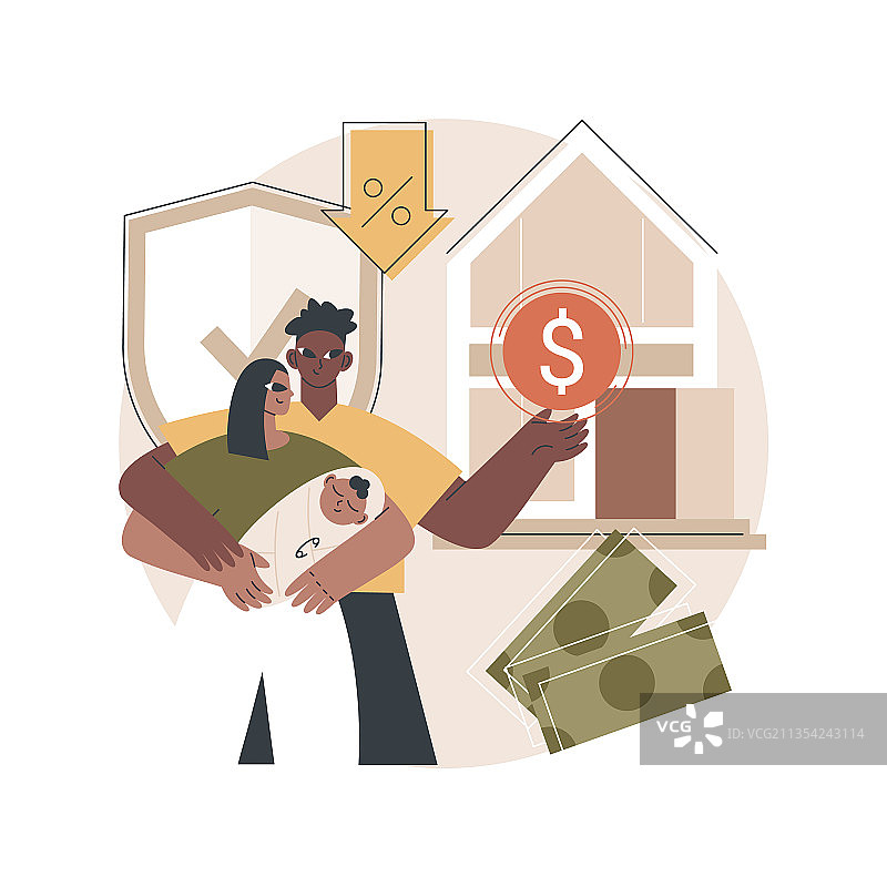 按揭救济计划抽象概念图片素材