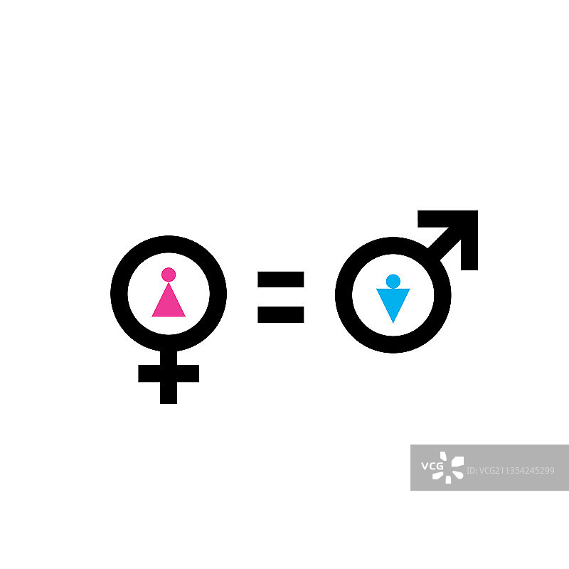性别平等图标性别符号女性和男性图片素材