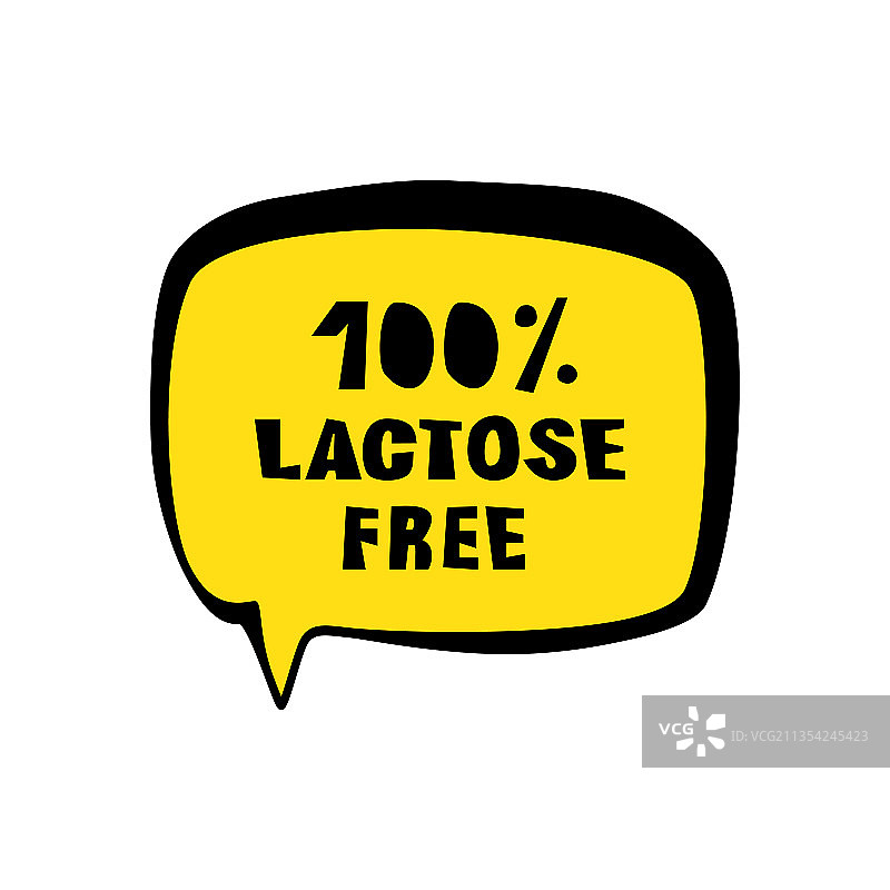 无乳糖文字气泡图片素材