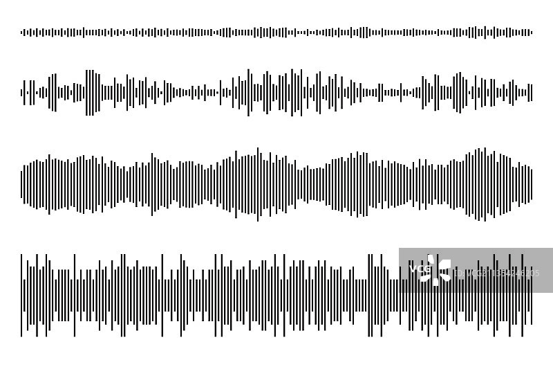 声音图标音频波形符号集声波图片素材