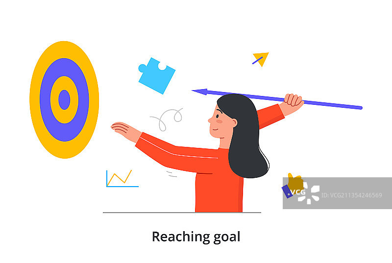 达成目标概念图片素材