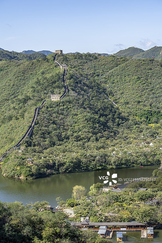 夏季黄花城水长城自然风光图片素材
