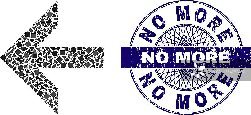 纹理禁止印章和几何箭头左图片素材