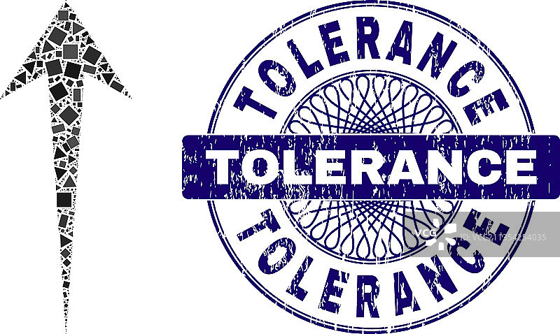 带纹理的公差密封和几何向上箭头图片素材