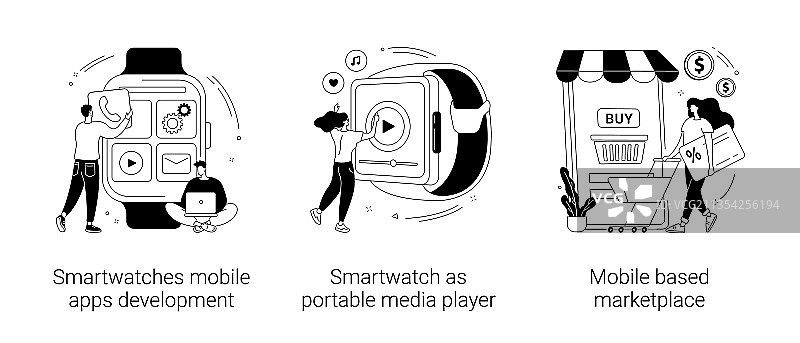 可穿戴设备概念抽象图片素材