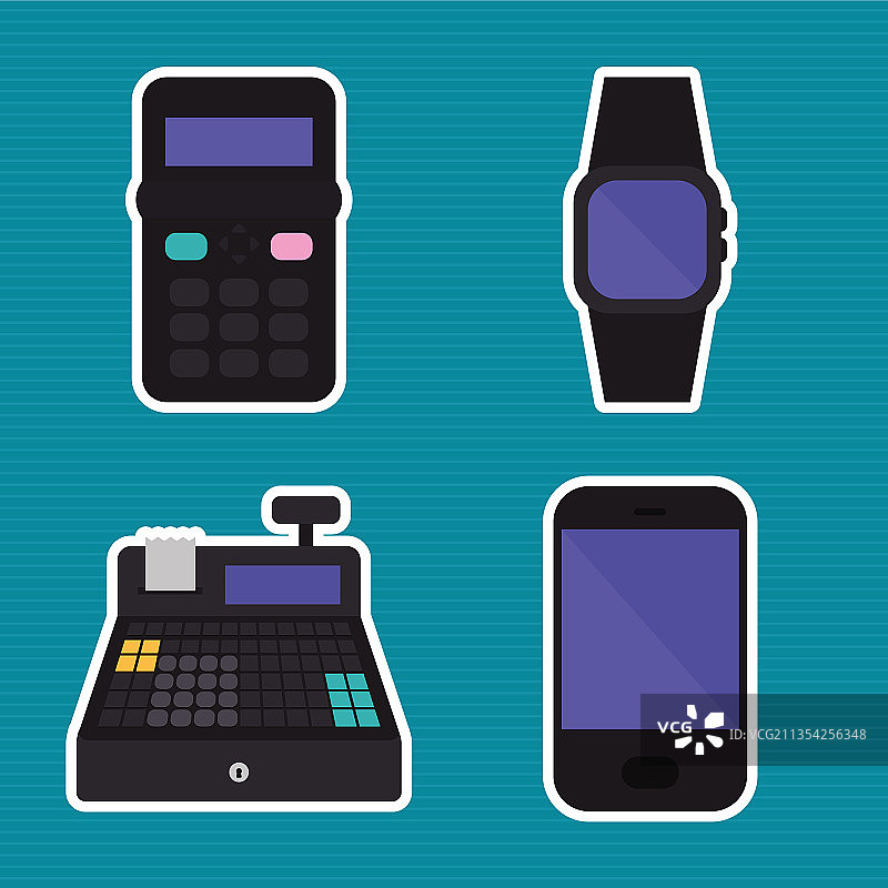 移动支付设备图标集图片素材