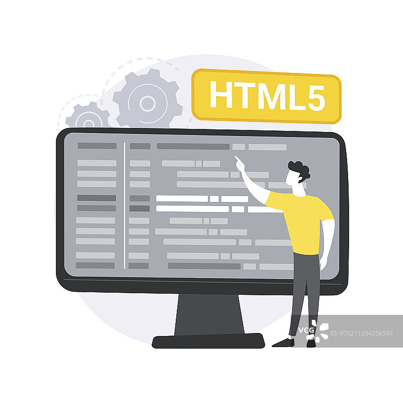 HTML5网站开发抽象概念图片素材