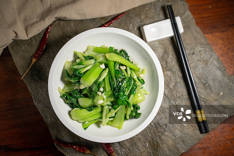 清炒小白菜图片素材