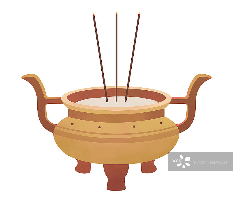 年俗春节腊月二十九上坟请祖香炉图片素材