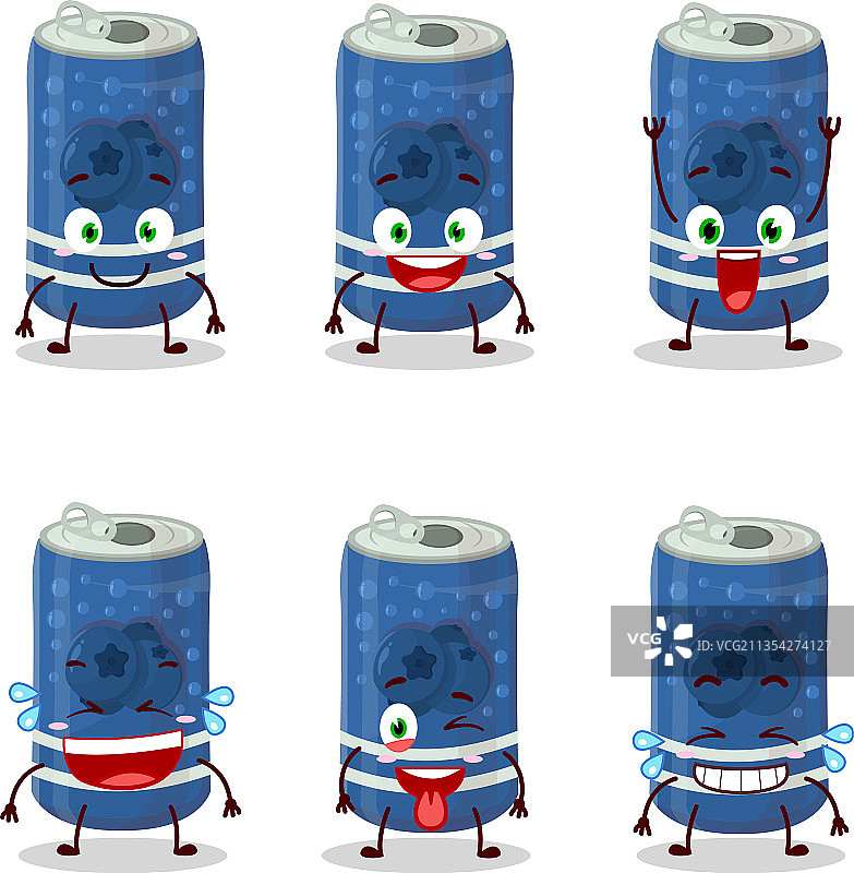 卡通浆果苏打罐微笑图片素材