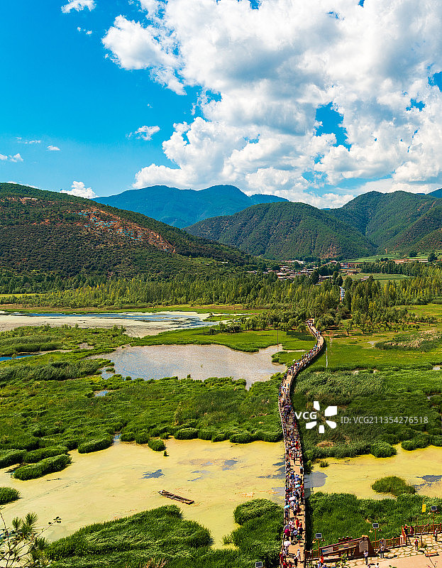 云南省泸沽湖航拍风光图片素材