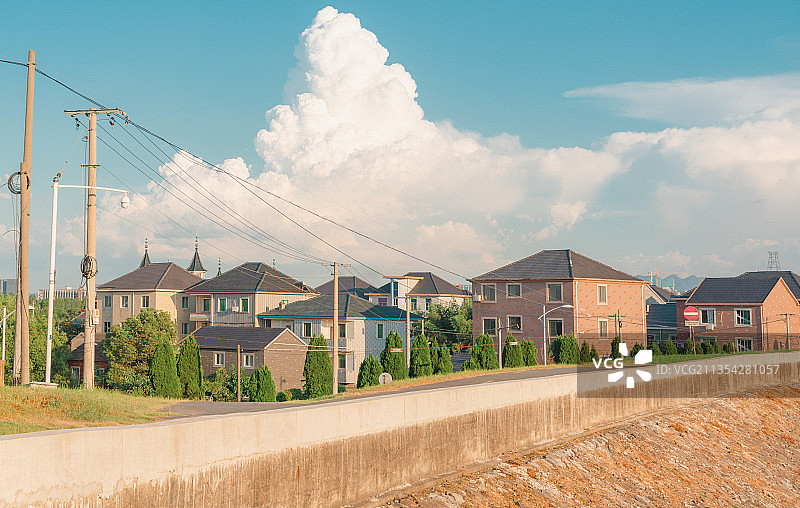 城市蓝天乡村图片素材